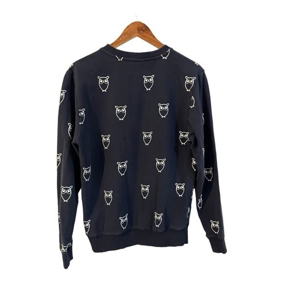 Knowledge Organic Cotton Apparel Sweatshirt Owl Print Navy - Picture 2 of 6